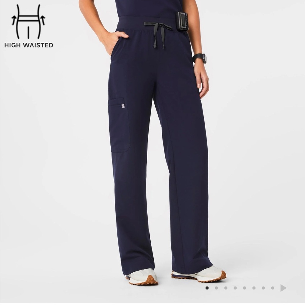 Figs High Waisted Isabel Wide Leg Scrub Pants